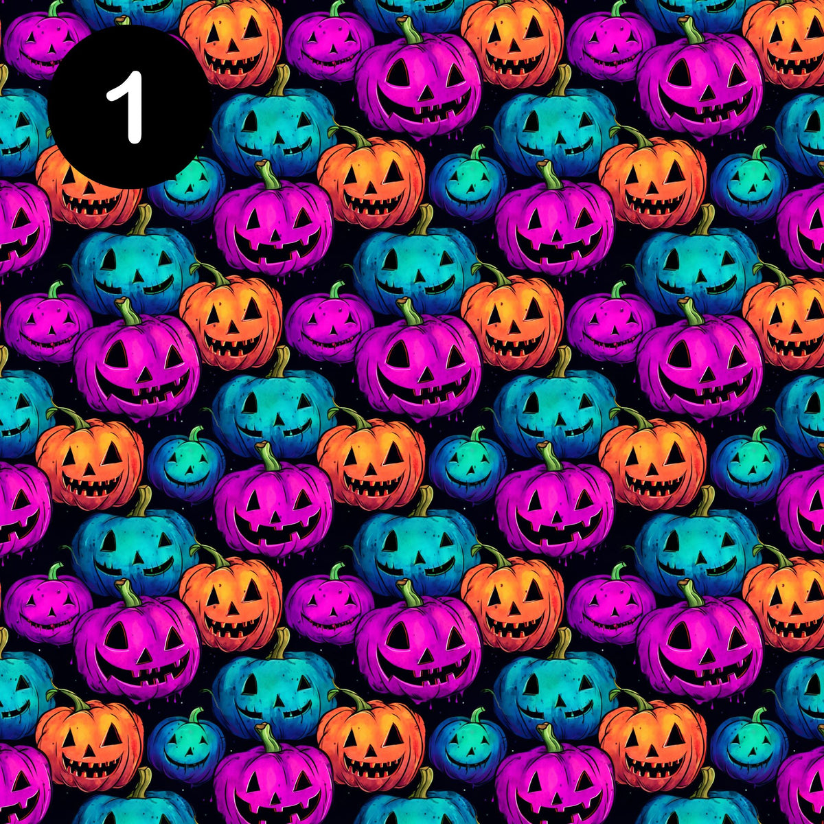 Neon Halloween 12x12 Vinyl Sheets- 10 Designs Available