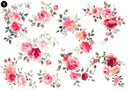 Watercolor floral decal sheets 11 Designs