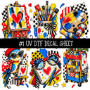 Paint the town UV DTF Decal sheets 13 Designs available