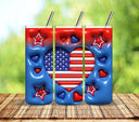 4th of July Inflated hearts wraps