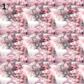 Rustic Pink Christmas 12x12 Vinyl Sheets- 21 Prints