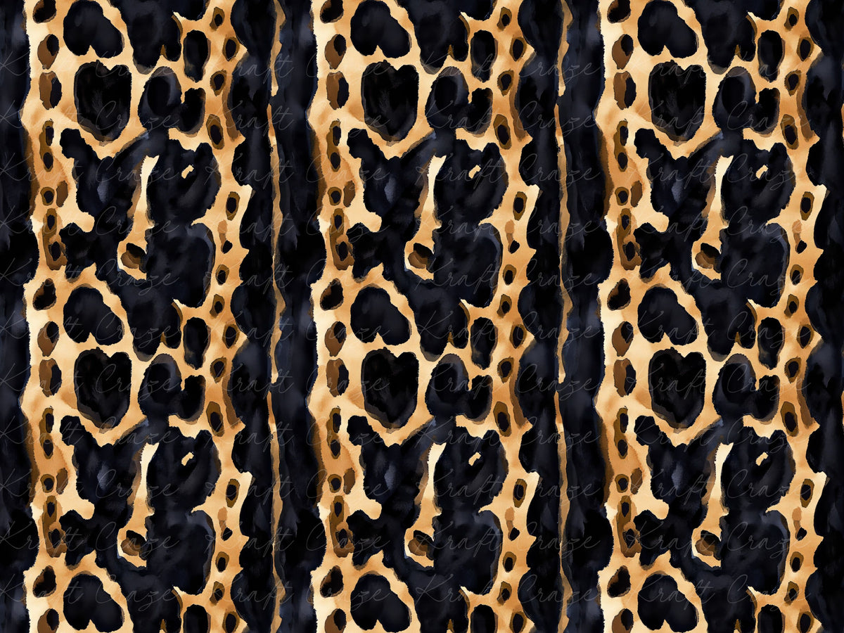 Golden Halloween Leopard Collection 12x12 Vinyl Sheets-12 Designs Available