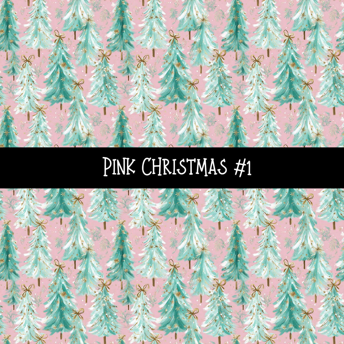 Pink Christmas Collection vinyl sheets 12 Patterns to choose from
