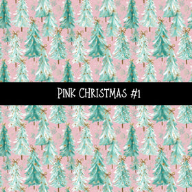 Pink Christmas Collection vinyl sheets 12 Patterns to choose from