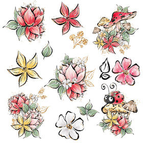 Cute Ladybugs UV DTF Decal Sheets-5 Design Options