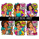 Popart Girls UV DTF Decal sheets 14 Designs available