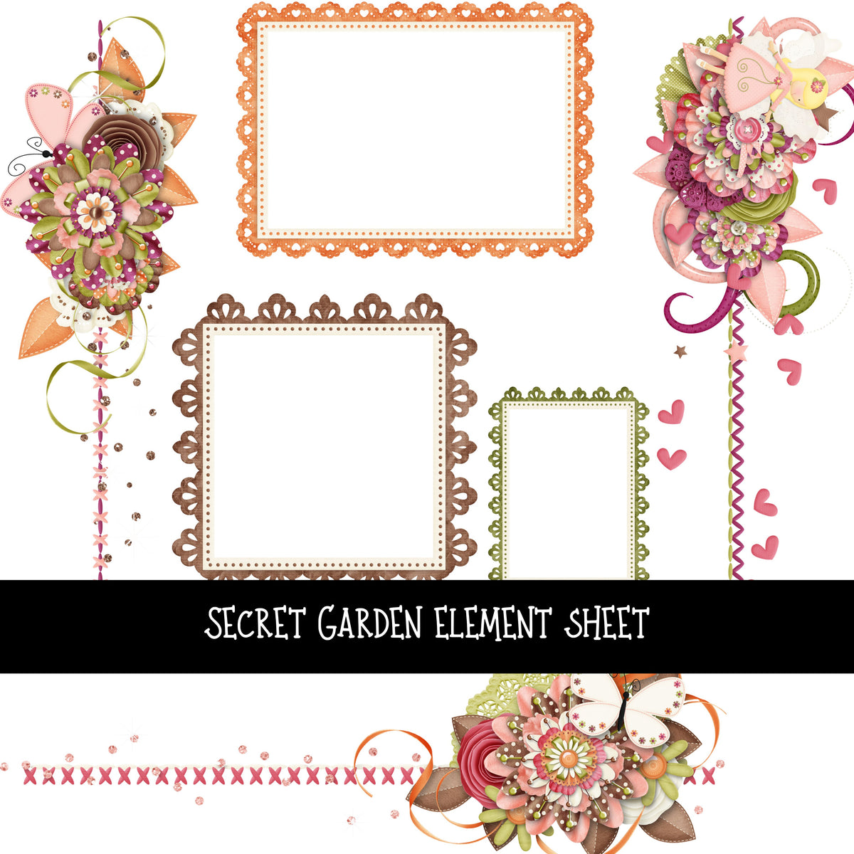 Secret Garden Element UV DTF Decal sheets 12 Sheet Designs to choose from