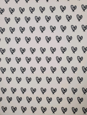 Sketch Hearts - Adhesive Vinyl