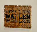 Wallen Faux Leather iron on hat patch