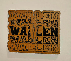 Wallen Faux Leather iron on hat patch