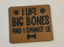 I like big bones Faux Leather Dog Bandana patch