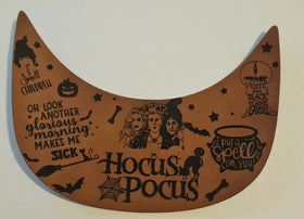 Hocus Pocus Vegan Leather iron on Hat Bill Patch