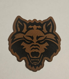 Wolverine Faux Leather iron on hat patch