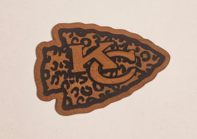 Leopard Arrowhead Faux Leather iron on hat patch