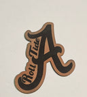 Roll Tide A Faux Leather iron on hat patch