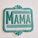 Turquoise mama hat patch