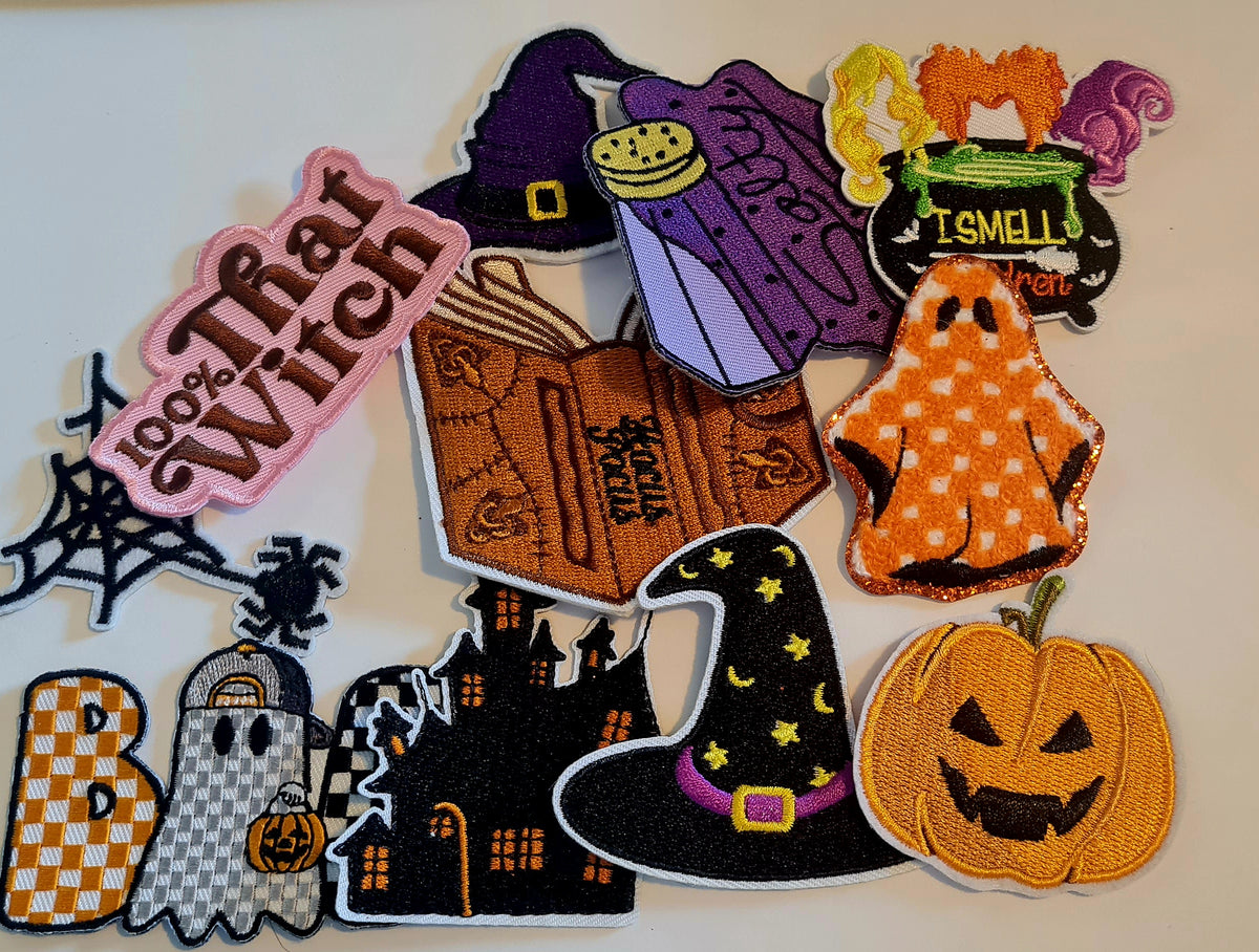 Halloween embroidered Hat Patch Pack- 11 Patches