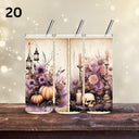 Victorian Skulls Vinyl Tumbler wraps- 20 Designs
