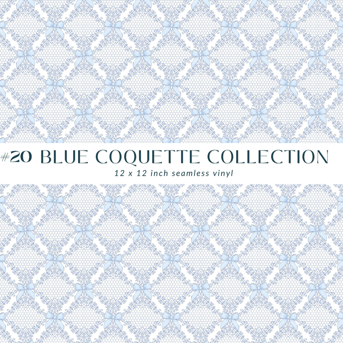 Blue Coquette Collection Vinyl collection- 12x12 vinyl sheets-20 designs available