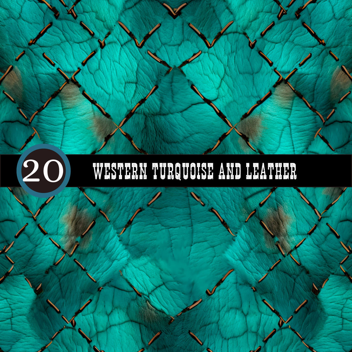 Western Turquoise and Leather Collection Vinyl collection- 12x12 vinyl sheets-20 designs available
