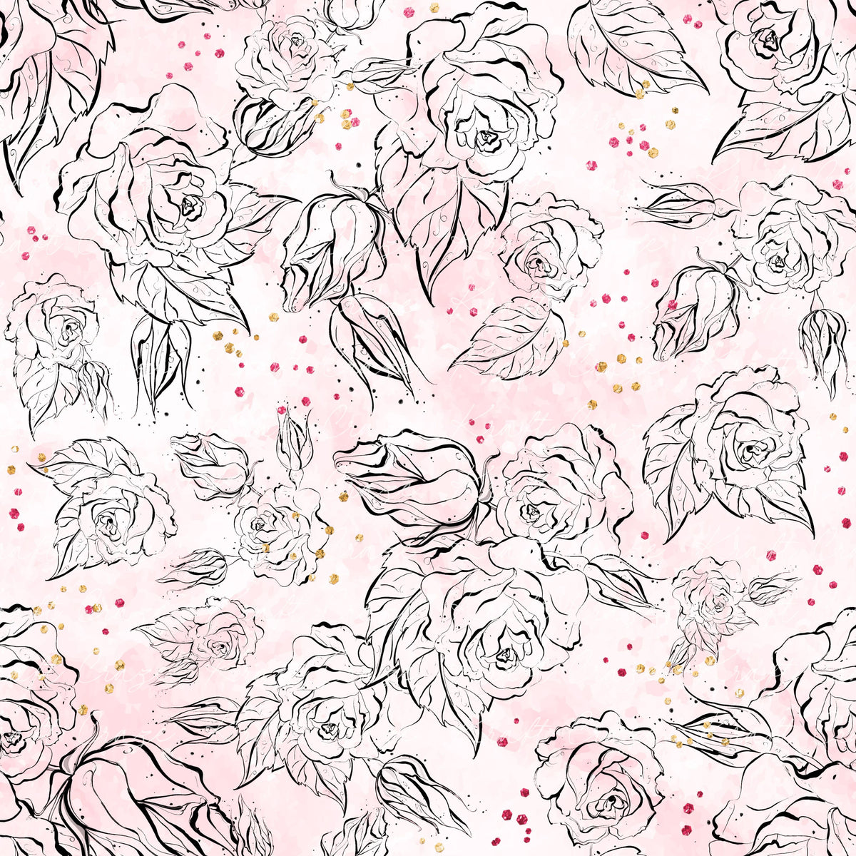 Red and Pink Roses Collection Vinyl collection- 12x12 vinyl sheets-22 designs available