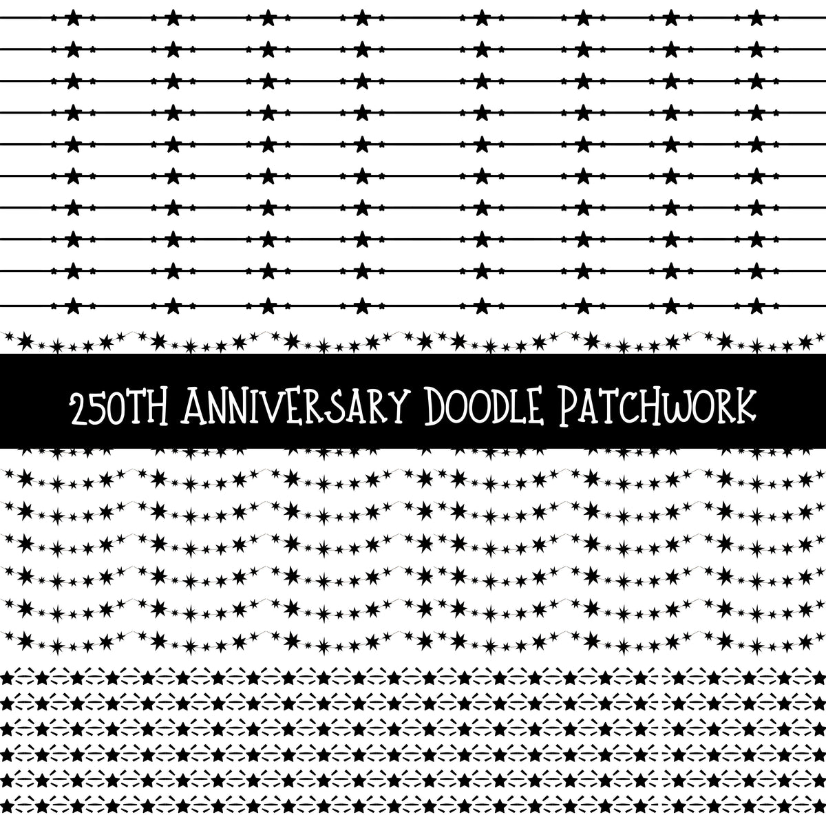 250th Anniversary Doodle Patchwork Set
