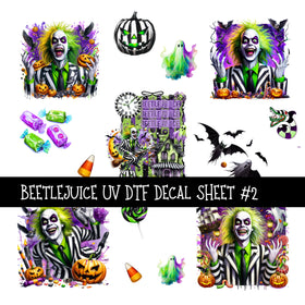 Bettlejuice UV DTF Decal sheets 3 designs available