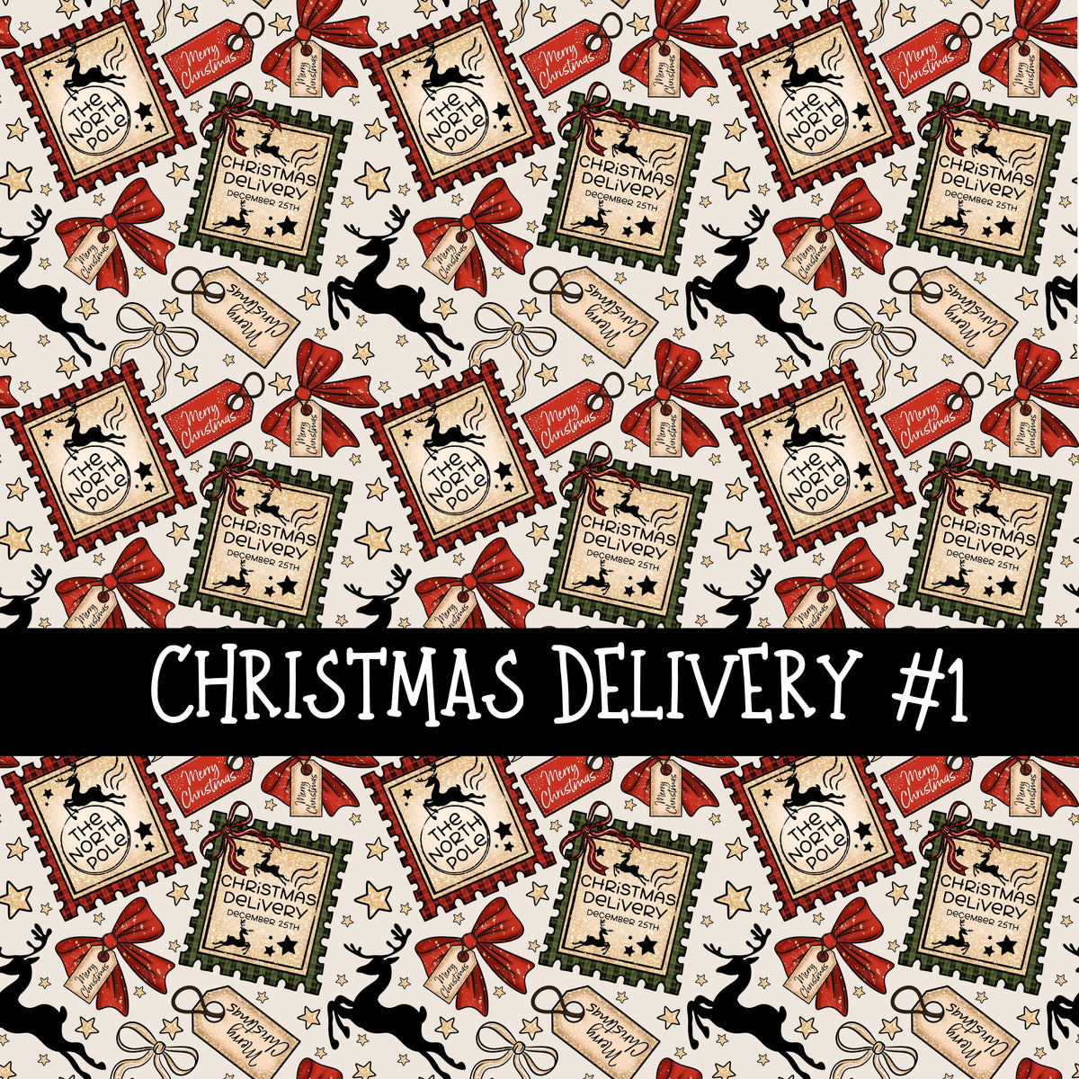 Christmas Delivery Collection vinyl sheets 2 Patterns to choose from
