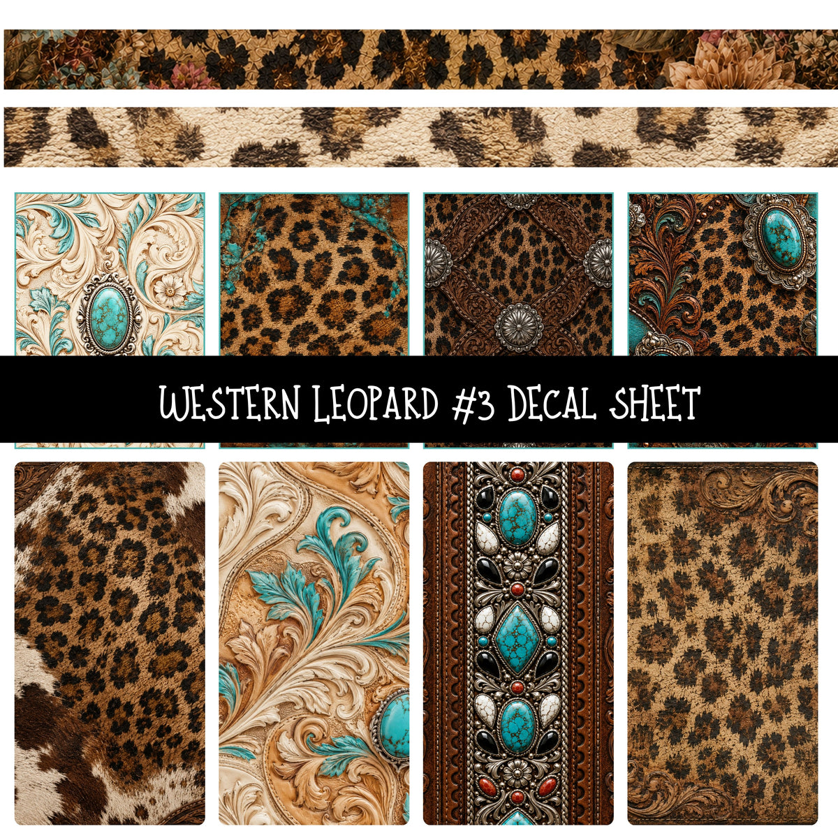 Western Leopard Decal sheets 4 designs available