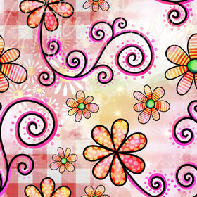 Flower Power 12x12 Vinyl Sheets- 12 prints to choose from