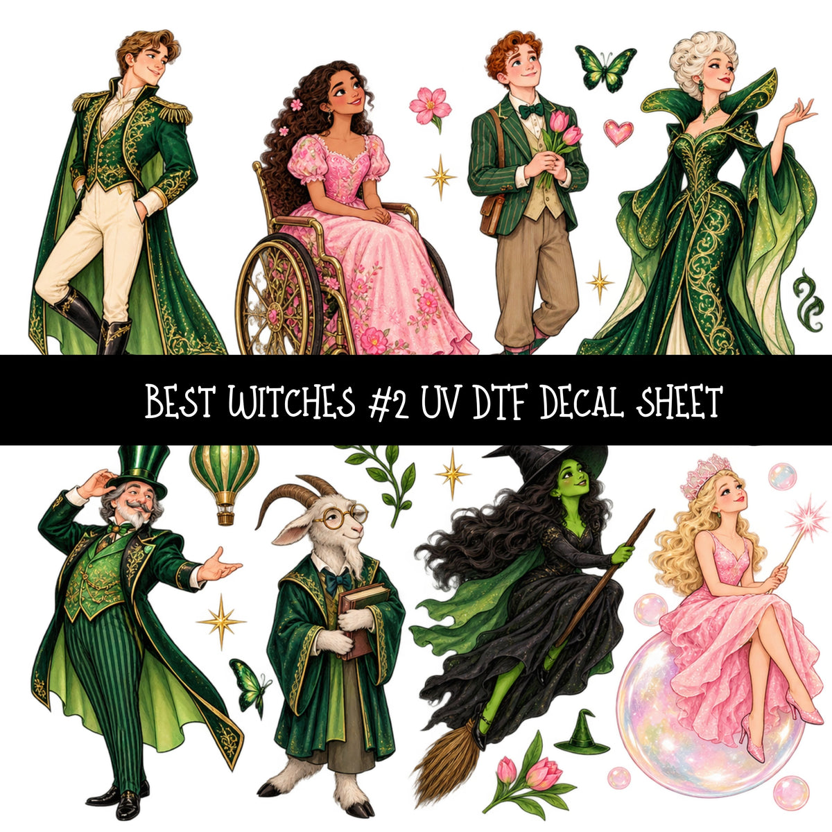 Best Witches UV DTF Decal sheets 11 Designs available