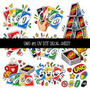 Uno UV DTF Decal sheets 12 Designs available