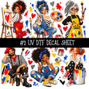 Paint the town UV DTF Decal sheets 13 Designs available