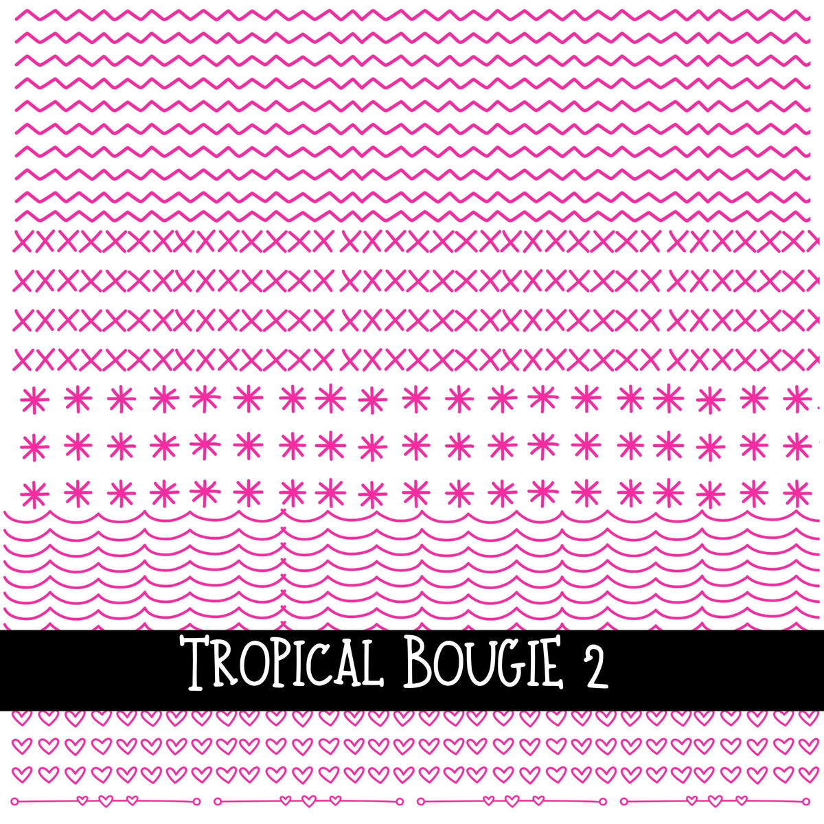 Tropical Bougie UV Decal sheets 8 Designs to choose from