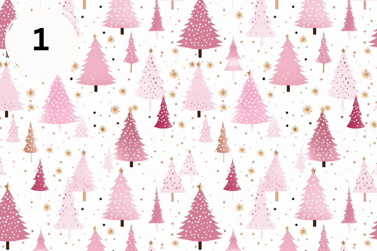 Dreaming of a Pink Christmas vinyl collection- 12x12 sheets- 12designs available