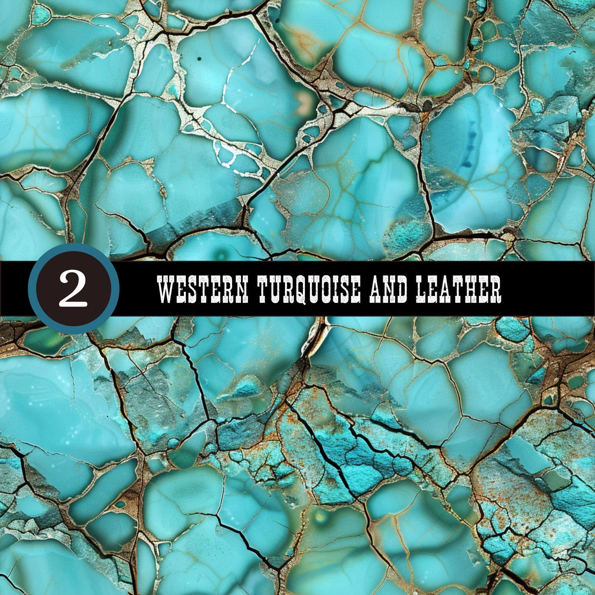 Western Turquoise and Leather Collection Vinyl collection- 12x12 vinyl sheets-20 designs available