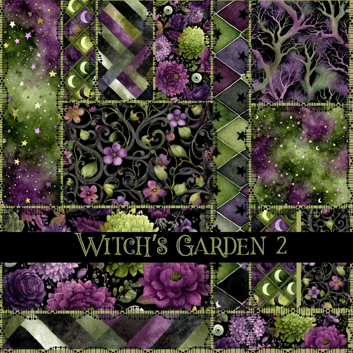 Witch's Garden Vinyl collection- 12x12 vinyl sheets-10 designs available