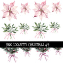 Pink Coquette Christmas 11 UV Decal sheets to choose from
