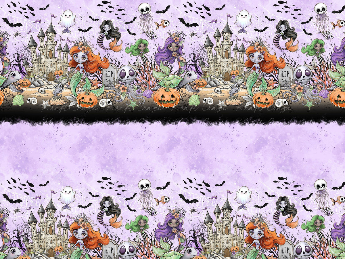 Halloween Mermaids Collection Vinyl collection- 12x12 vinyl sheets-12 designs available