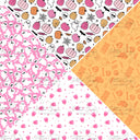 Pink Halloween-12x12 Precut Vinyl Vsplit sheets- 4 designs choices