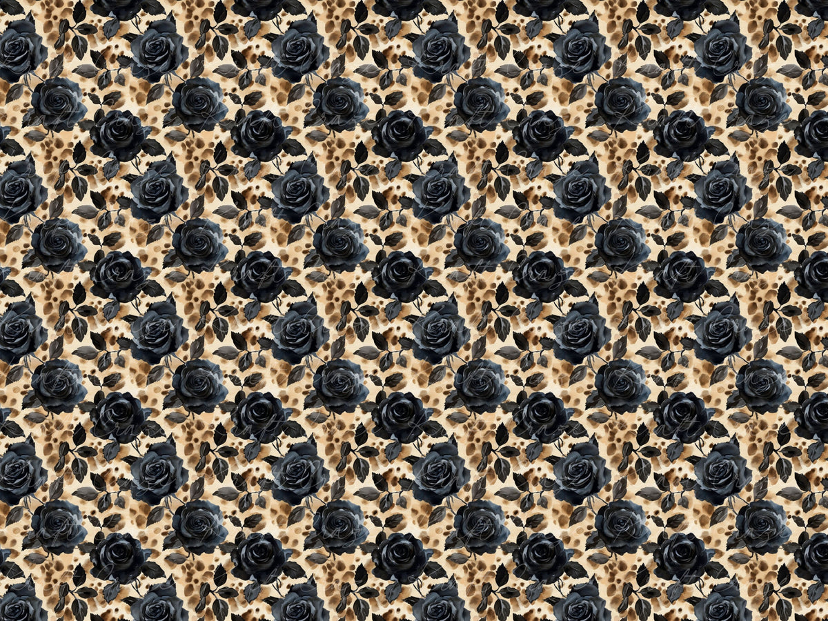 Golden Halloween Leopard Collection 12x12 Vinyl Sheets-12 Designs Available