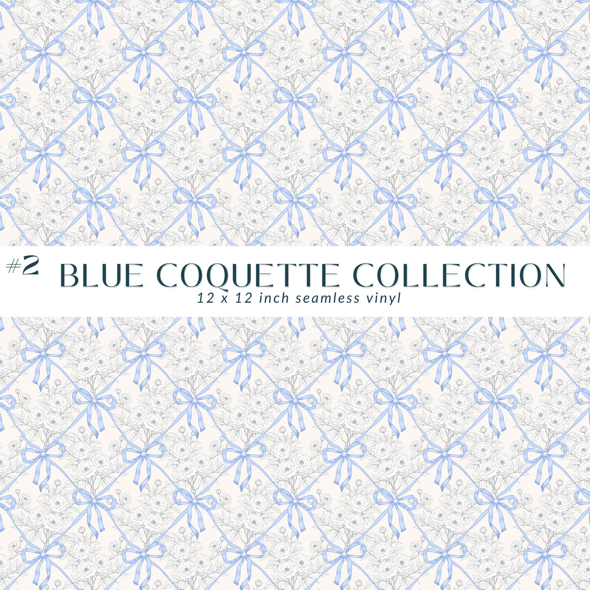 Blue Coquette Collection Vinyl collection- 12x12 vinyl sheets-20 designs available