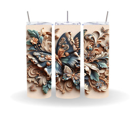 3d Vintage Butterfly wraps- 4 Designs