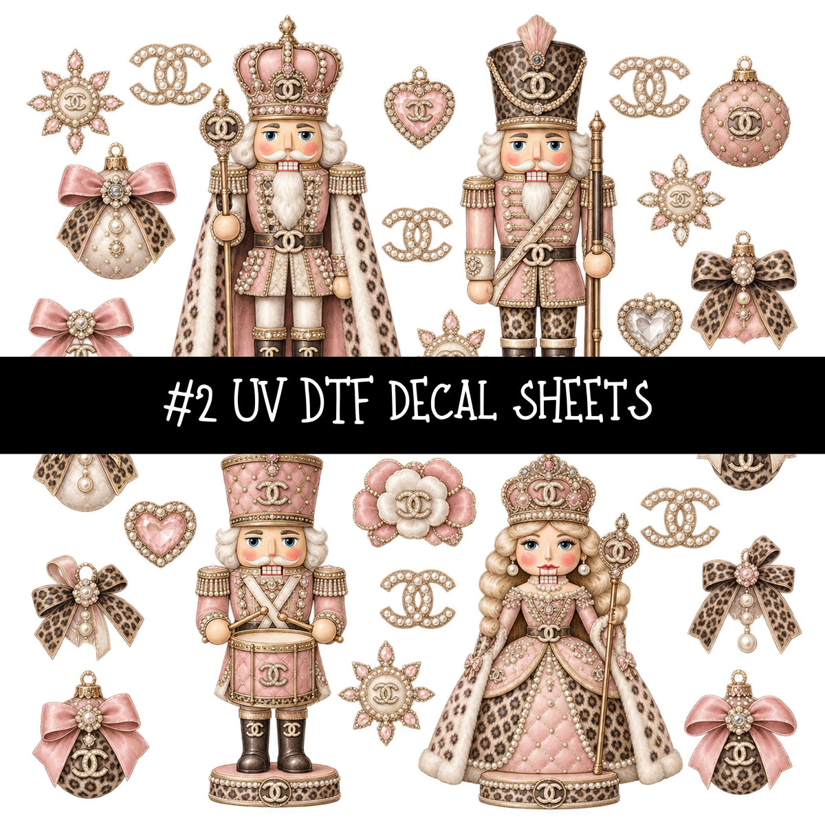 Bougie Nutcracker Chanel UV DTF Decal sheets 11 Designs available