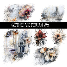 Gothic Victorian Torn Pages UV DTF Decal sheets 6 designs available