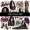 Cher UV DTF Decal sheets 12 Designs available