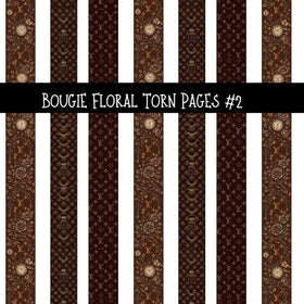 Bougie Floral Torn Pages UV DTF Decal sheets 6 Designs available