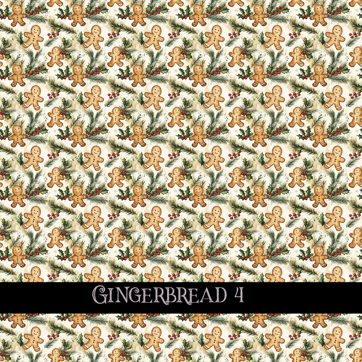 Gingerbread collection- 12x12 vinyl sheets-10 designs available