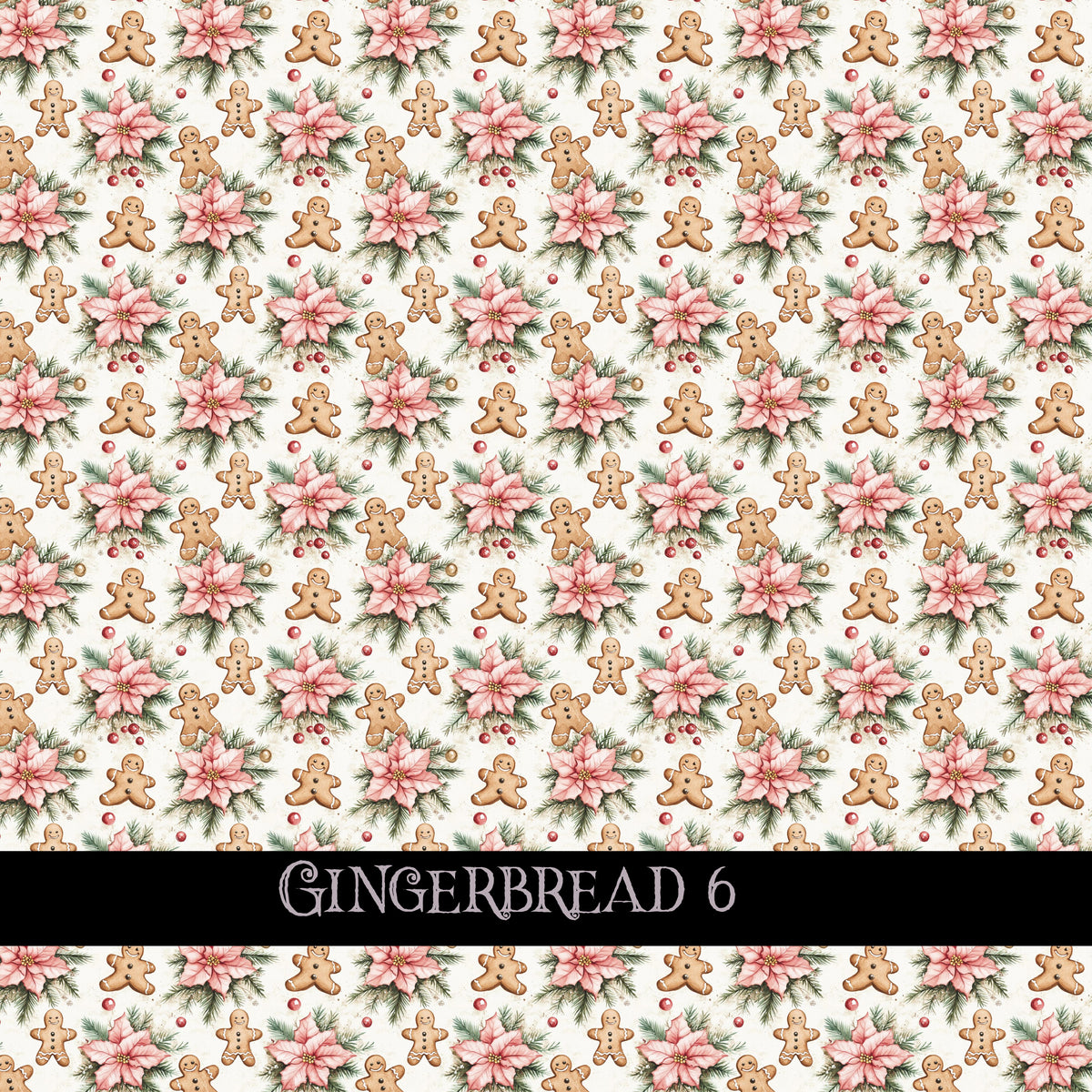 Gingerbread collection- 12x12 vinyl sheets-10 designs available