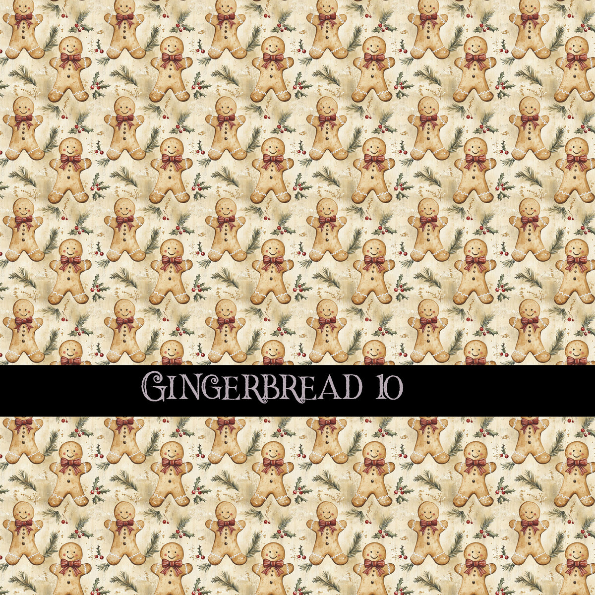 Gingerbread collection- 12x12 vinyl sheets-10 designs available